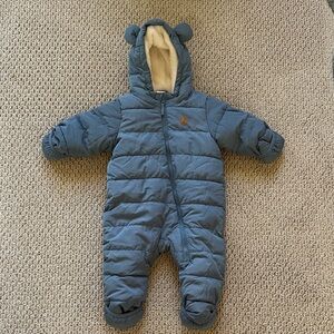 H&M Blue Quilted Kids Footie